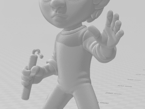 Bonecos 3d style manga anime bruce lee caricato 3D Print Model