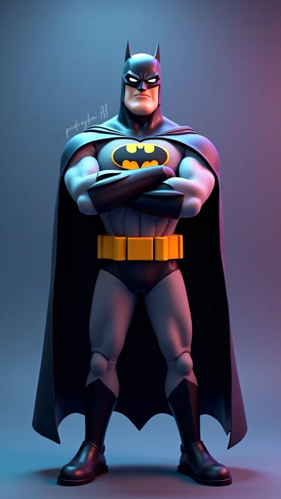 Bonecos 3d style manga anime batman caricato 3D Print Model .c4d .max .obj .3ds .fbx .stl .blend 
