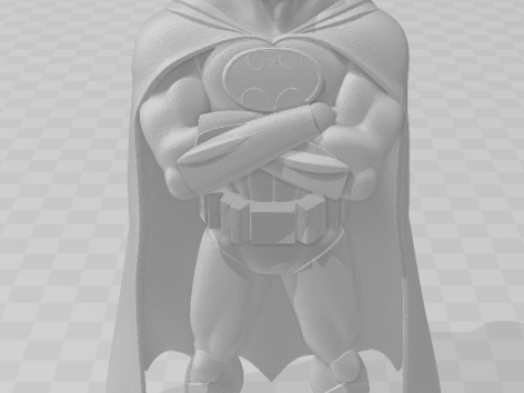 Bonecos 3D-stijl manga anime Batman caricato 3D printmodel