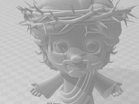Bonecos 3d style manga anime jesus caricato 3D Print Model