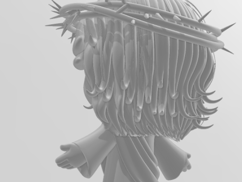 Bonecos 3d style manga anime jesus caricato 3D Print Model