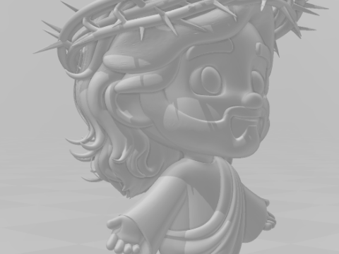 Bonecos 3d style manga anime jesus caricato 3D Print Model