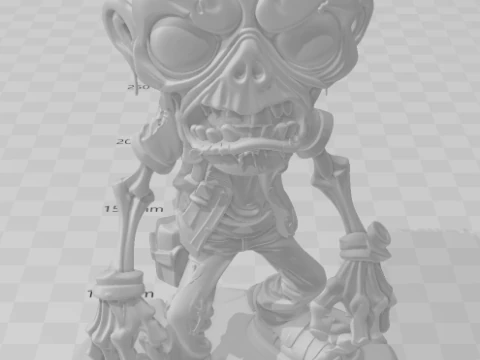 Bonecos 3d style manga anime zombie caricato 3D Print Model