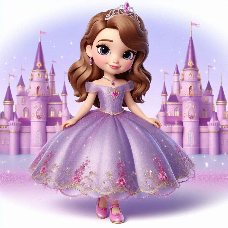 Bonecos 3D 风格漫画动漫公主索菲娅·卡里卡托 3D 打印模型 .c4d .max .obj .3ds .fbx .stl .blend 