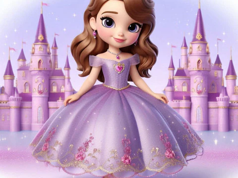 Bonecos 3d 스타일 만화 애니메이션 공주 소피아 카리카토 3D 프린트 모델