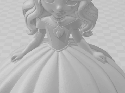 Bonecos 3d style manga anime princess sophia caricato 3D Print Model