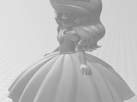 Bonecos 3d style manga anime princess sophia caricato 3D Print Model