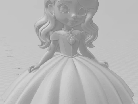 Bonecos 3d style manga anime princess sophia caricato 3D Print Model