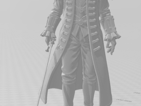 Bonecos 3d style manga anime vanpire alucard caricato 3D Print Model