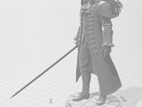Bonecos 3d style manga anime vanpire alucard caricato 3D Print Model