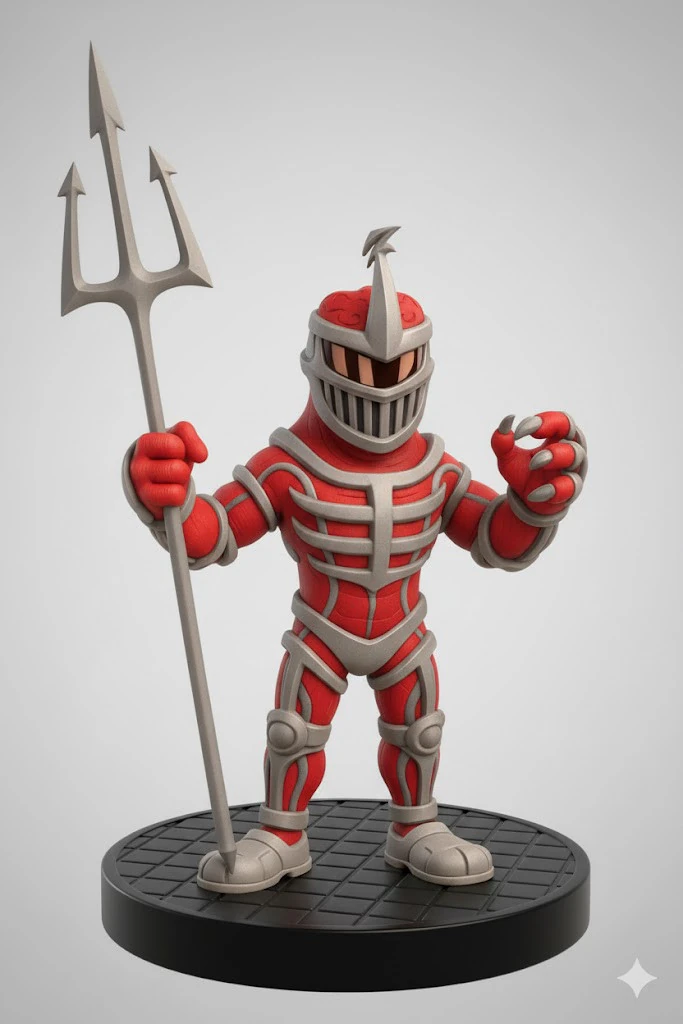 Bonecos 3d style manga anime power rangers lord zedd caricato 3D Print Model .c4d .max .obj .3ds .fbx .stl .blend 