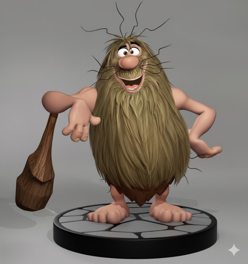 Bonecos estilo 3d manga anime capito caverna caricato Modelo de impresión 3D .c4d .max .obj .3ds .fbx .stl .blend 