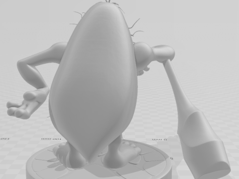 Bonecos estilo 3d manga anime capito caverna caricato Modelo de impresión 3D