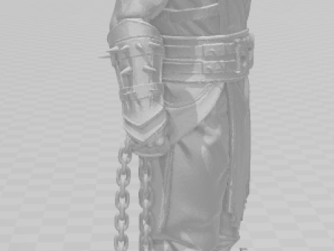 Bonecos 3d style manga anime scorpion mortal kombat caricato 3D Print Model