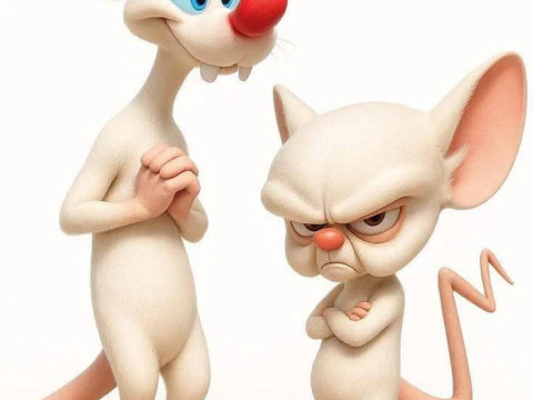 Bonecos 3d style manga anime pink e cerebro caricato 3D Print Model