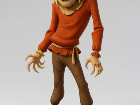 Bonecos 3d stil manga anime espantalho scoobydoll caricato 3D Baskı Modeli