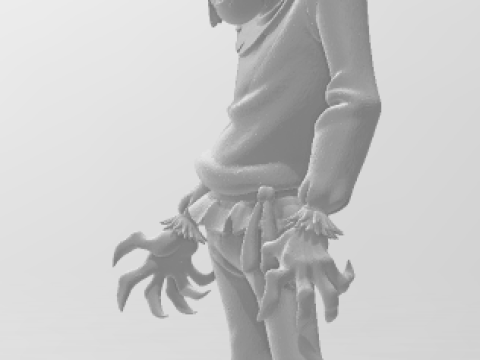 Bonecos 3d style manga anime espantalho scoobydoll caricato 3D Print Model