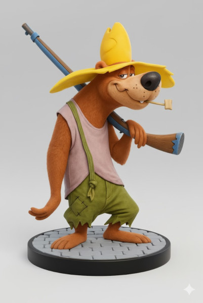 Bonecos 3d style manga anime dog armed caipira caricato 3D Print Model .c4d .max .obj .3ds .fbx .stl .blend