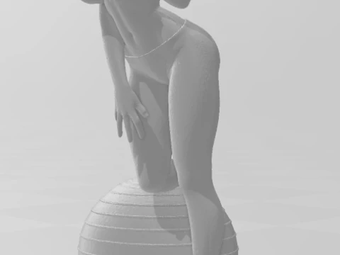 Bonecos 3d style manga anime women lolli caricato 3D Print Model