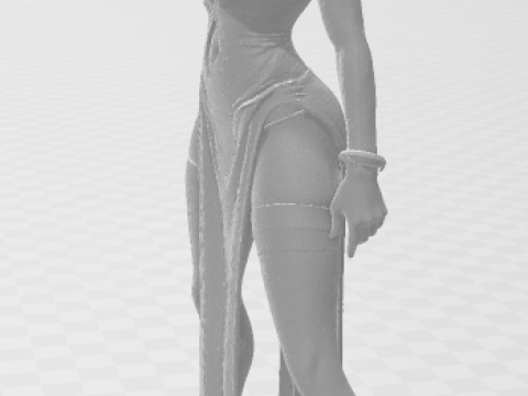 Bonecos 3d style manga anime women lolli caricato 3D Print Model