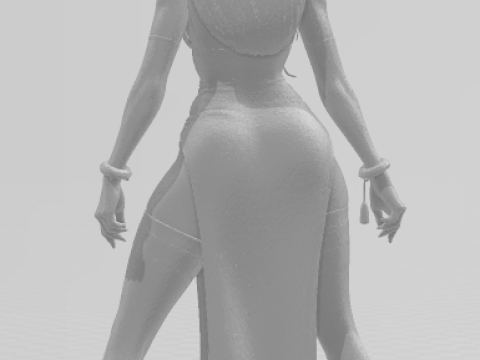 Bonecos 3d style manga anime women lolli caricato 3D Print Model