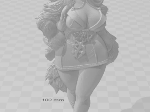 Bonecos 3d style manga anime women lolli caricato 3D Print Model