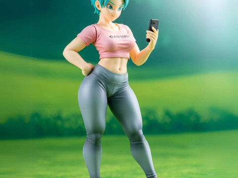 Bonecos 3d style manga anime women lolli caricato 3D Print Model