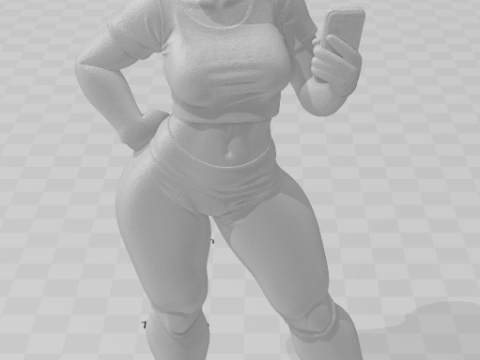 Bonecos 3d style manga anime women lolli caricato 3D Print Model