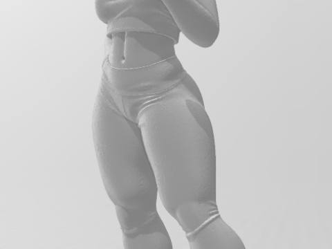 Bonecos 3d style manga anime women lolli caricato 3D Print Model