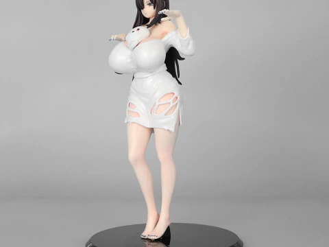 Bonecos 3d style manga anime women lolli caricato 3D Print Model