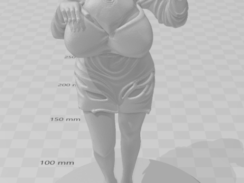 Bonecos 3d style manga anime women lolli caricato 3D Print Model