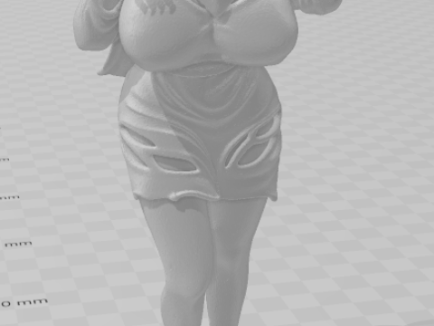 Bonecos 3d style manga anime women lolli caricato 3D Print Model