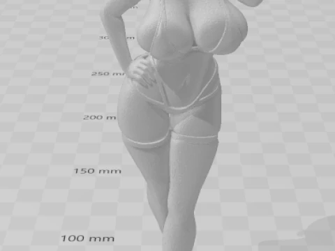 Bonecos 3d style manga anime women lolli caricato 3D Print Model