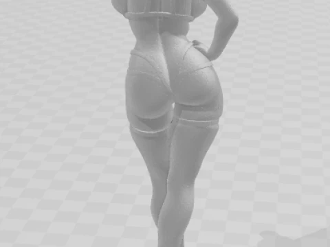 Bonecos 3d style manga anime women lolli caricato 3D Print Model