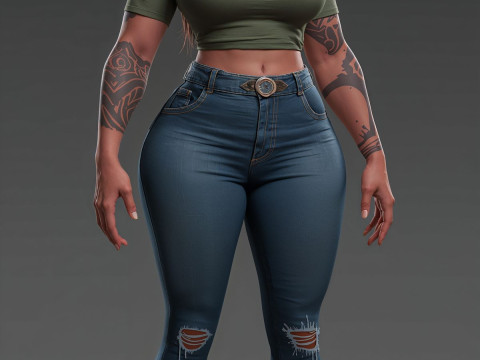 Bonecos 3d стиль манга аніме жінки lolli caricato 3D Принт Модель