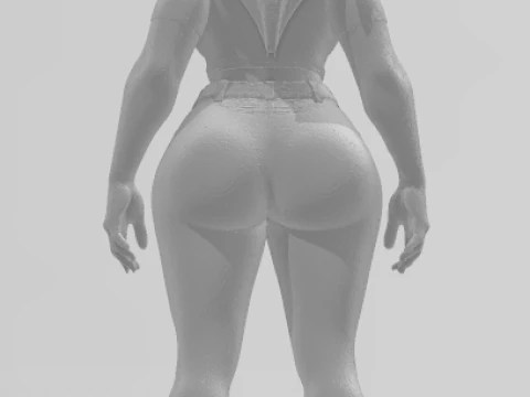Bonecos 3d style manga anime women lolli caricato 3D Print Model