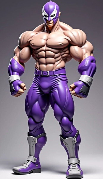 Bonecos 3d style manga anime warrior mask lutador mascarado caricato 3D Print Model .c4d .max .obj .3ds .fbx .stl .blend 