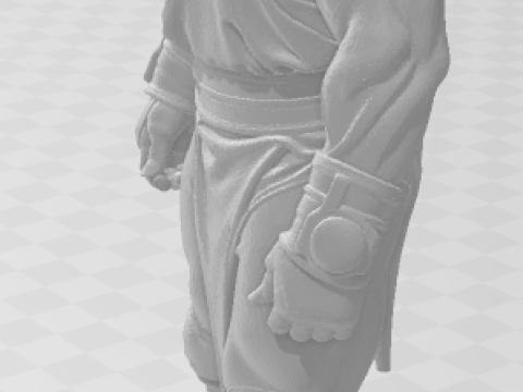 Bonecos 3d style manga anime warrior mask lutador mascarado caricato 3D Print Model