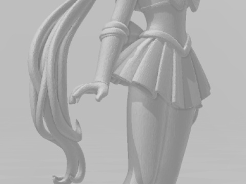 Bonecos 3d style manga anime warrior sailor moon caricato 3D Print Model