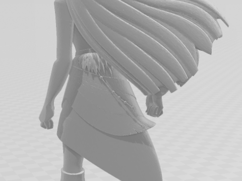 Bonecos 3d style manga anime warrior women pocahontas caricato 3D Print Model