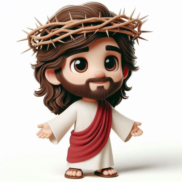 Bonecos 3d style manga anime jesus cristo caricato 3D Print Model .c4d .max .obj .3ds .fbx .stl .blend