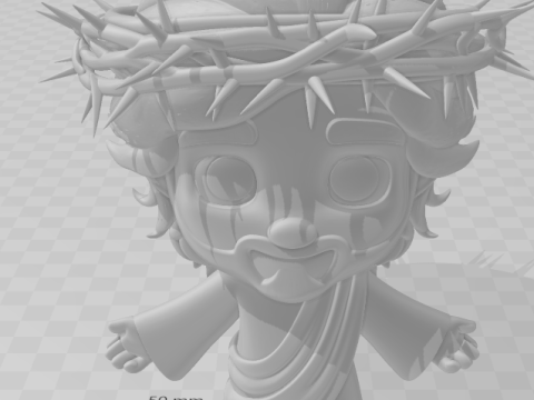Bonecos 3d stil manga anime İsa Cristo Caricato 3D Baskı Modeli