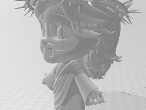 Bonecos 3d stil manga anime İsa Cristo Caricato 3D Baskı Modeli
