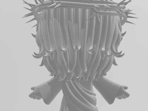 Bonecos 3d stil manga anime İsa Cristo Caricato 3D Baskı Modeli