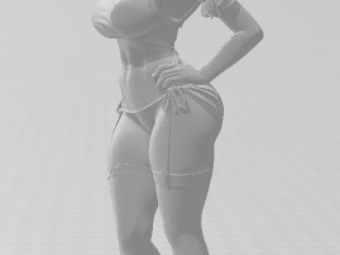 बोनकोस 3डी स्टाइल मंगा एनीमे लॉली महिला कैरिकैटो 3D प्रिंट मॉडल