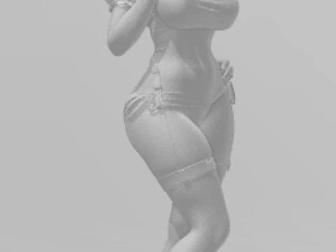 Bonecos 3d style manga anime lolli women caricato 3D Print Model