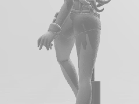 Bonecos 3d style manga anime lolli women caricato 3D Print Model