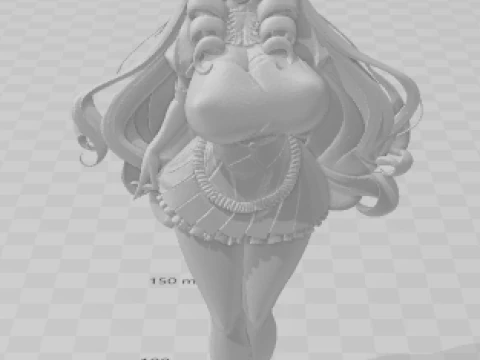 Bonecos 3d style manga anime lolli women caricato 3D Print Model