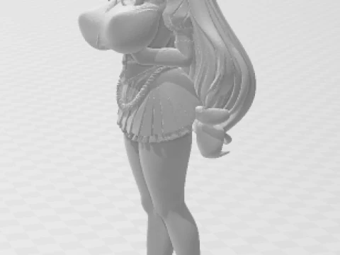 Bonecos 3d style manga anime lolli women caricato 3D Print Model