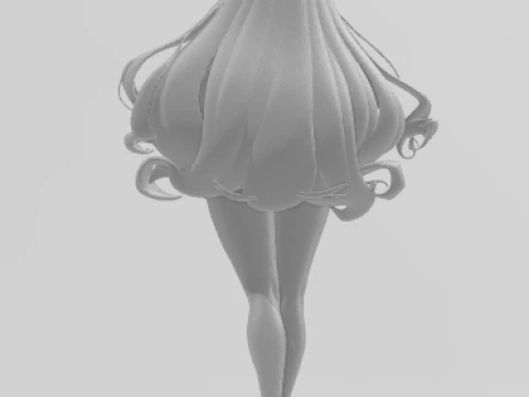 Bonecos 3d style manga anime lolli women caricato 3D Print Model